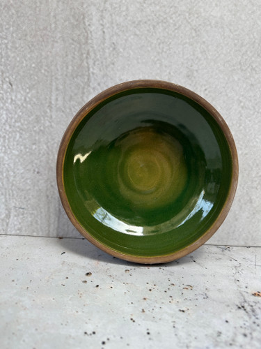 کاسه سفالی پذیرایی سبز