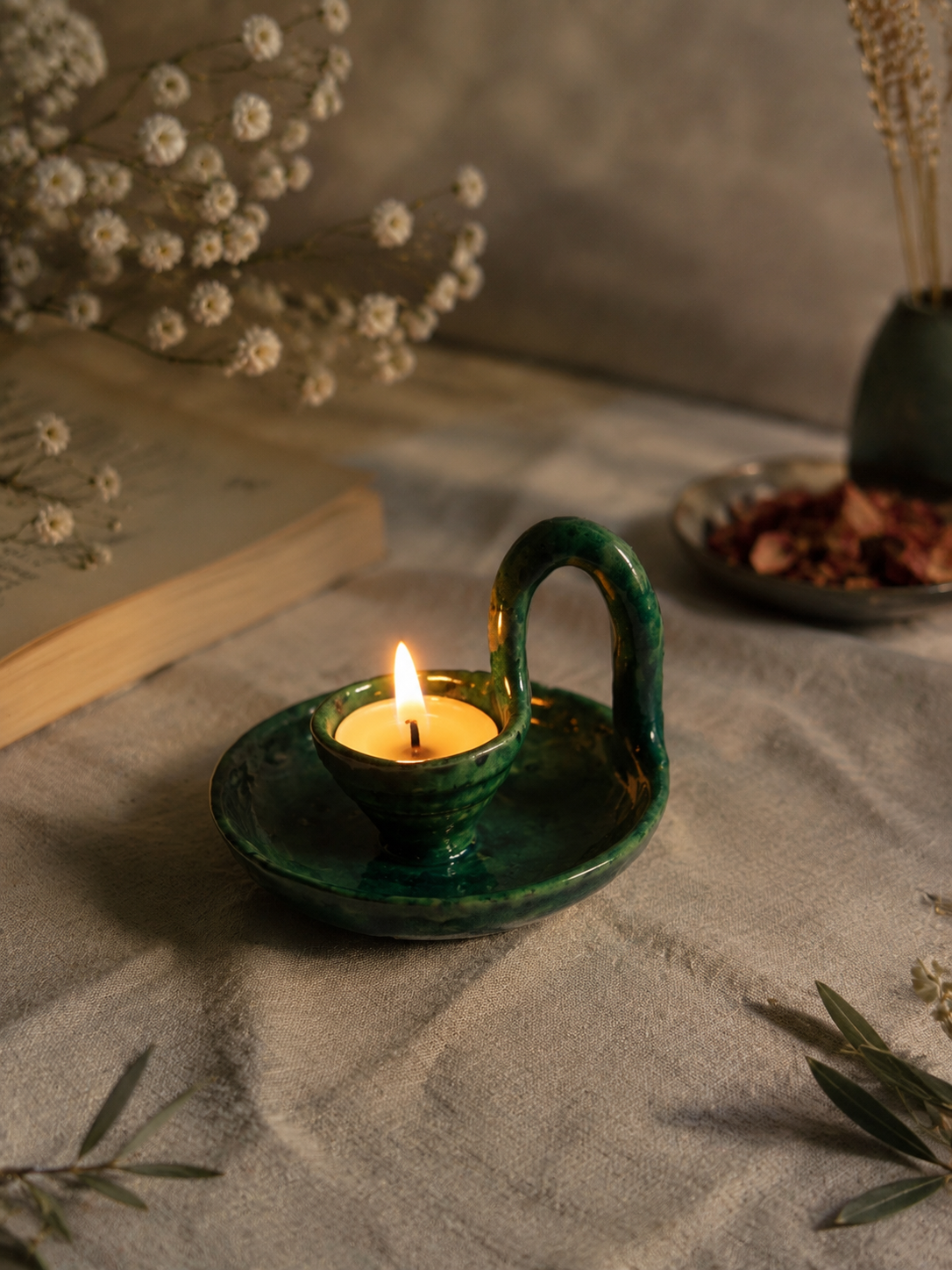 جاشمعی سرامیکی سبزمسی